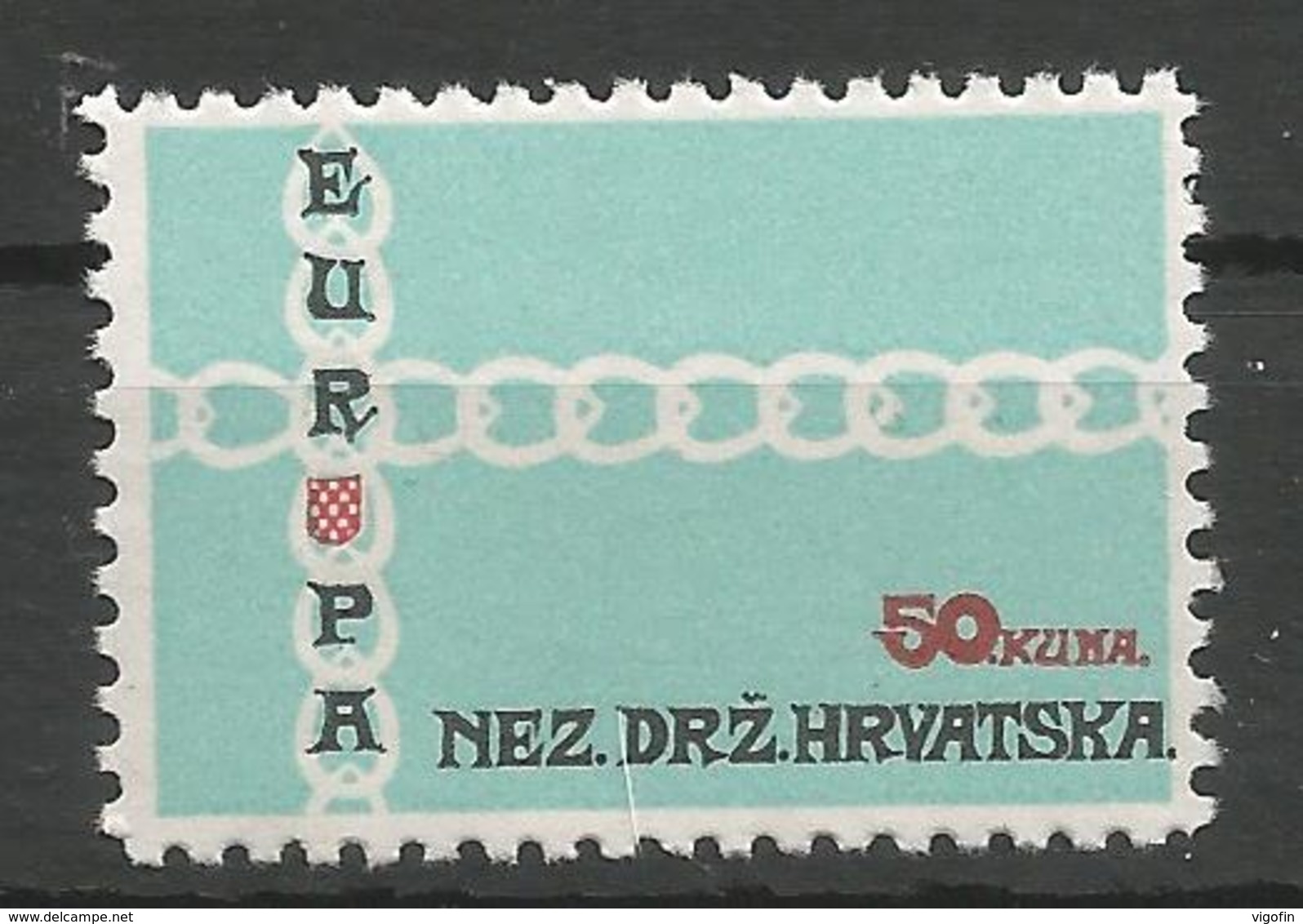 HR 1971 EUROPA CEPT, CROATIA HRVATSKA, EMISSONE IN EXILIO, 1 X 1v, MNH - 1971