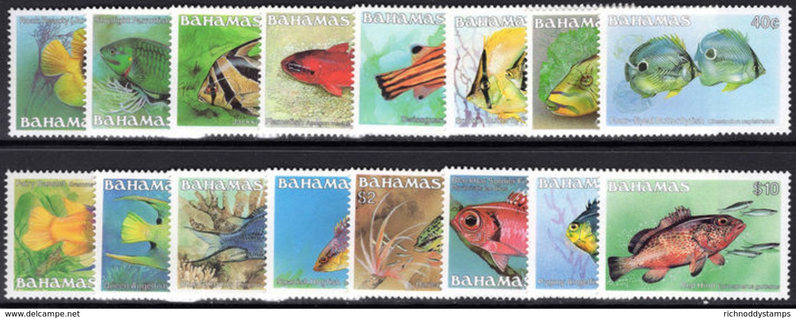 Bahamas 1986-90 Fish No Imprint Unmounted Mint. - Bahamas (1973-...)