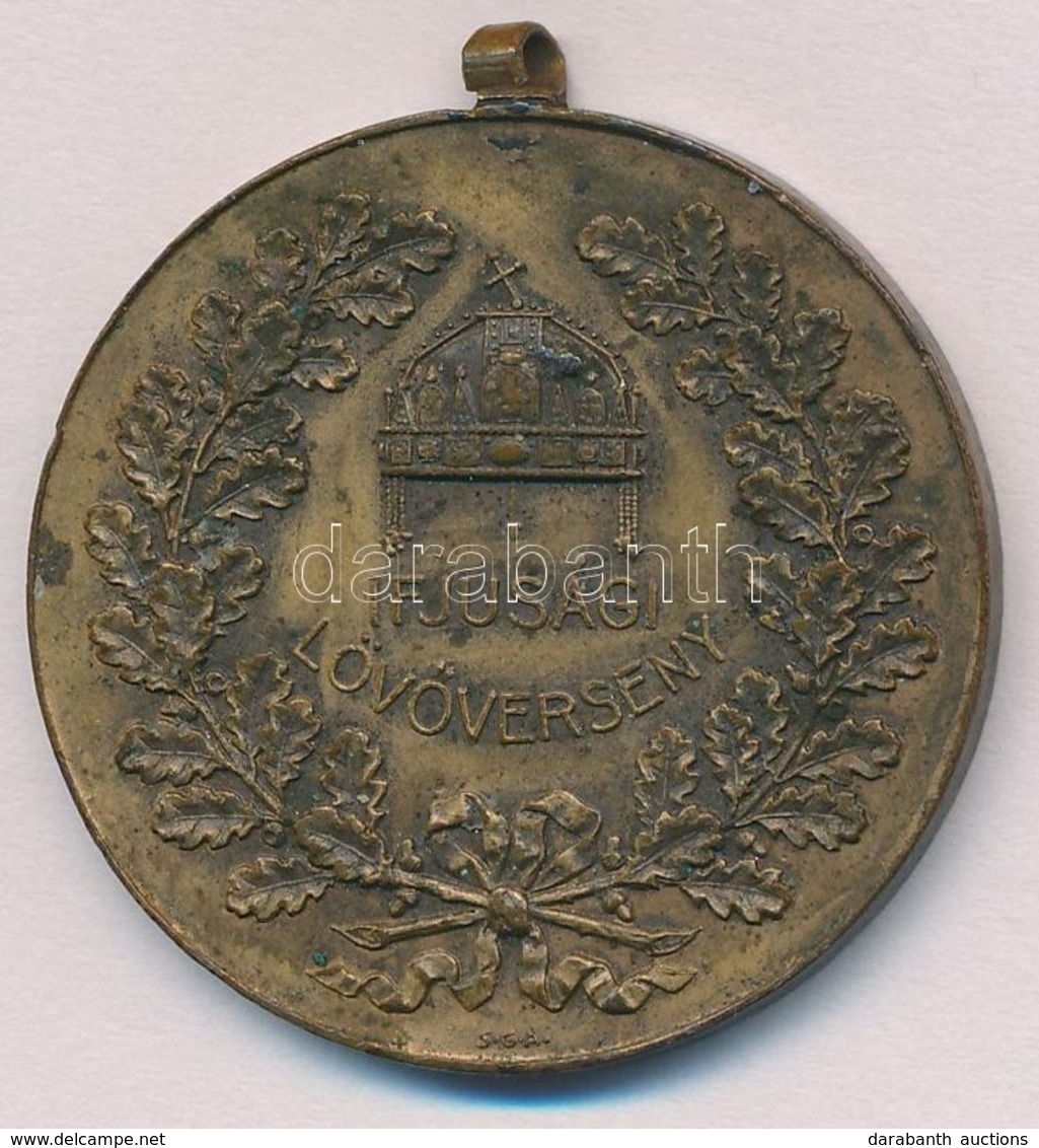 ~1910. 'Ifjúsági Lövőverseny / Királyért és Hazáért' Br Díjérem (36mm) T:2 Sérült Fül - Non Classificati