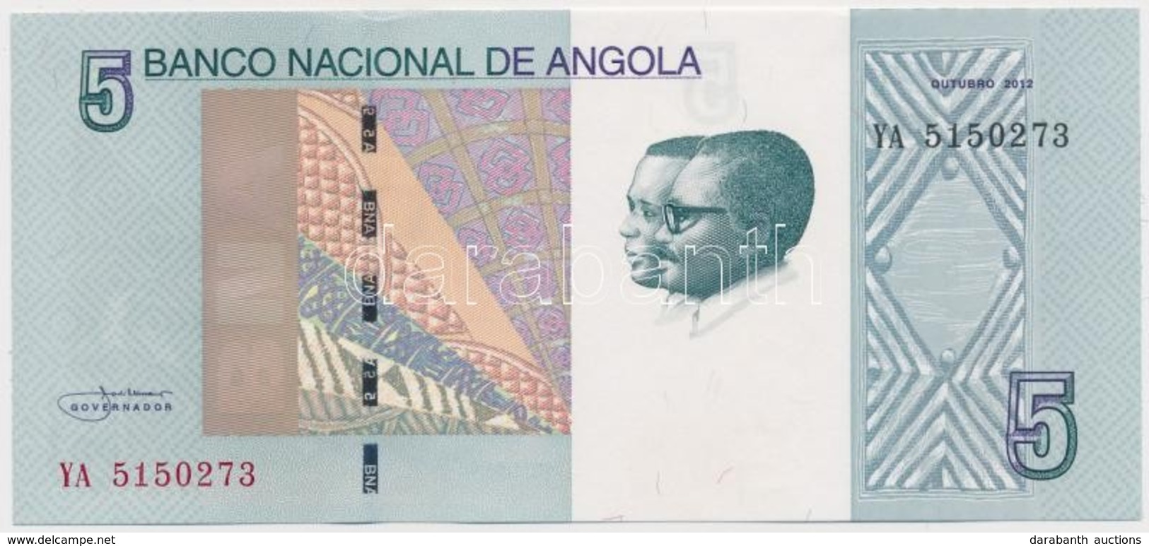 Angola 2012. 5K T:I
Angola 2012. 5 Kwanzas C:UNC - Zonder Classificatie