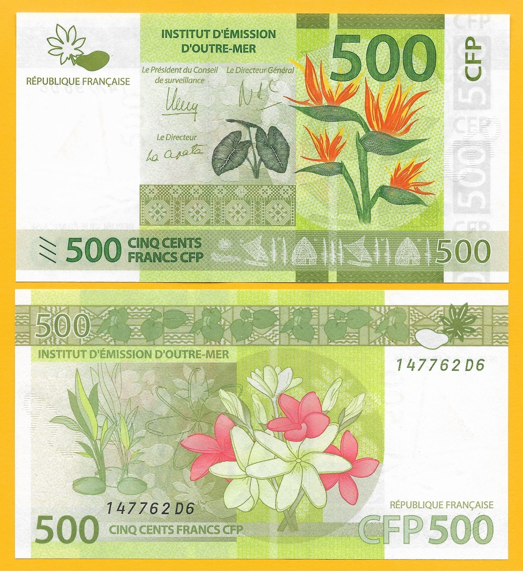 French Pacific Territories 500 Francs P-5 2014 UNC Banknote - Zonder Classificatie