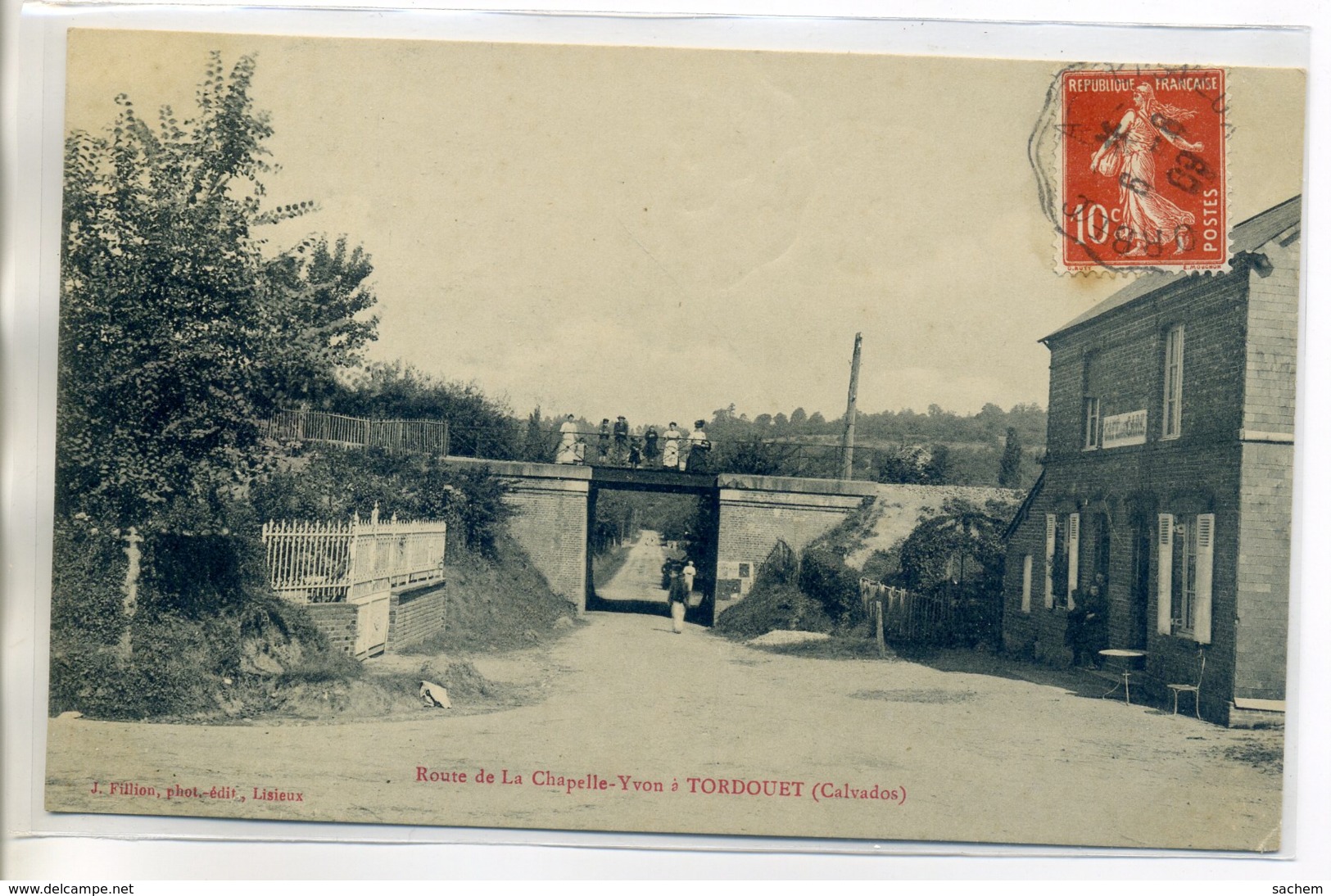 14 TORDOUET Pluto Rare - Route De La Chapelle Yvon Pont Chemin Fer 1909 Timb -  J Fillion Photog     --/D14-2017 - Autres & Non Classés