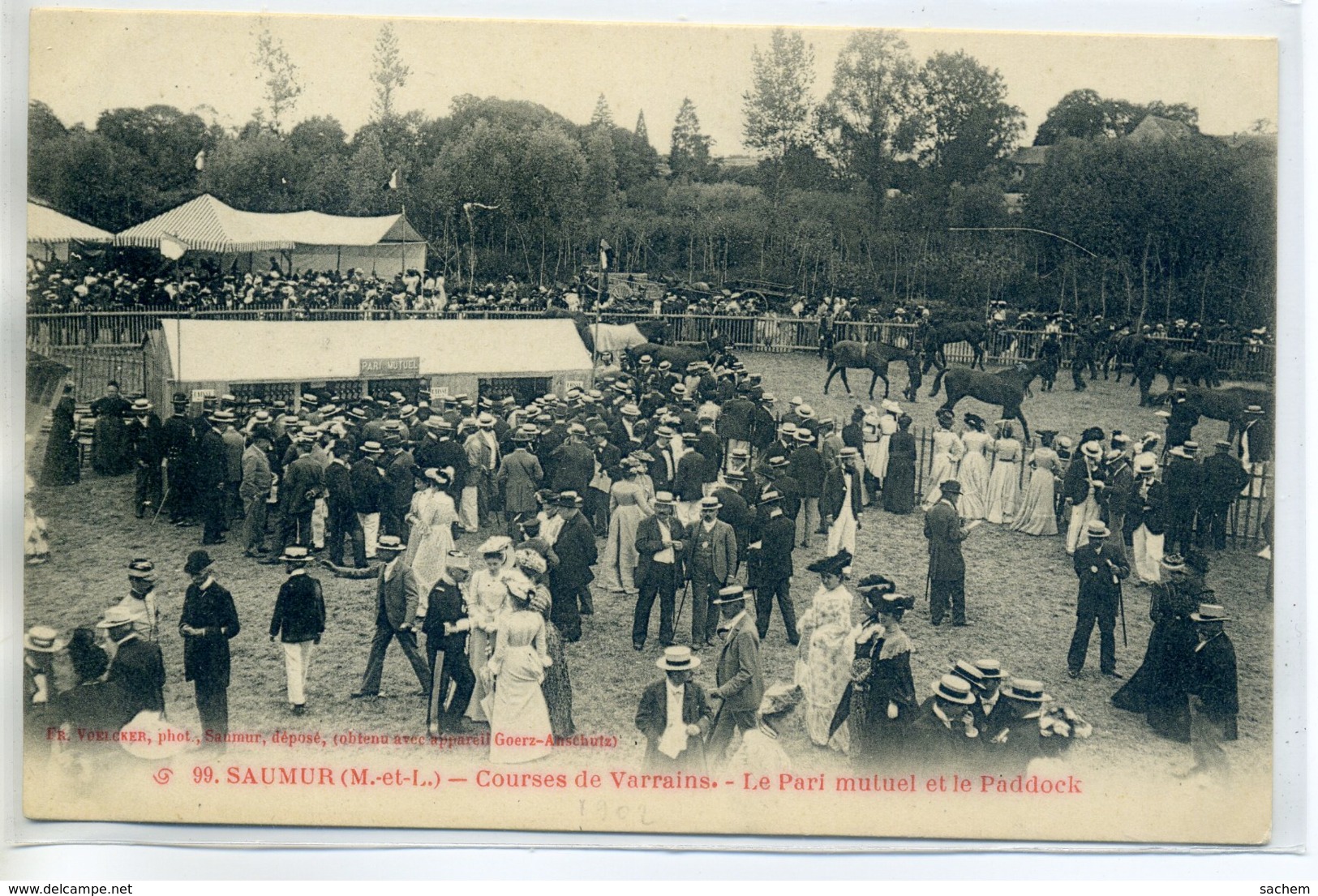 49 SAUMUR Le Pari Mutuel Paddock Courses Chevaux De VARRAINS 1910  /D15-2017 - Saumur