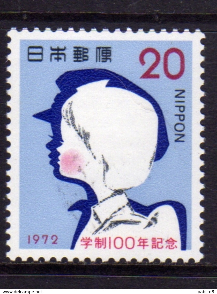 JAPAN NIPPON GIAPPONE JAPON 1972 SCHOOL CHILDREN MODERN EDUCATION SYSTEM 20y MNH - Nuovi