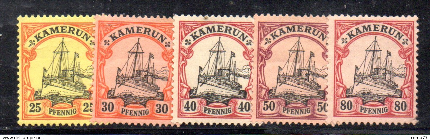 APR475 - KAMERUN CAMERUN 1900 , Cinque Valori Nuovi *  (2380A). - Camerun