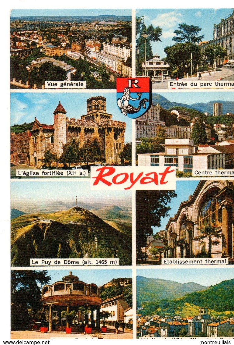 CPM, (63) ROYAT, Multivues, Jamais Voyagée, Vue Générale, Source Tache Au Verso - Royat