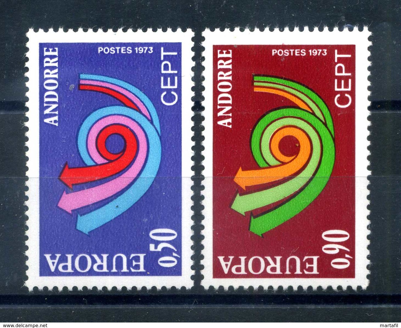 1973 ANDORRA FRANCESE SET MNH ** EUROPA - Nuevos