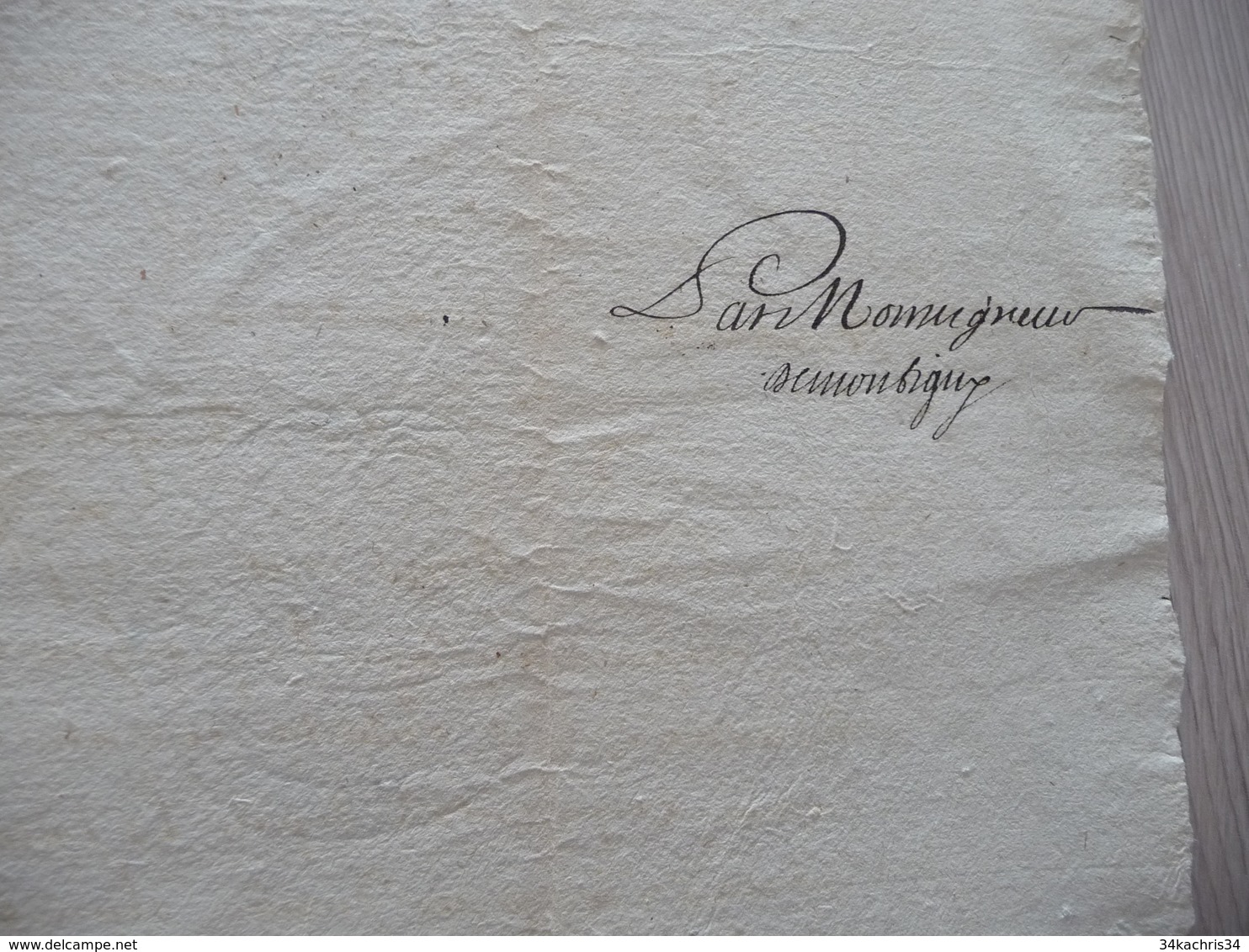 Montpellier 12/04/1704 Requête Signée Demonbigny à Mr De La Moignond De Basuelle Impositions - Manuscrits