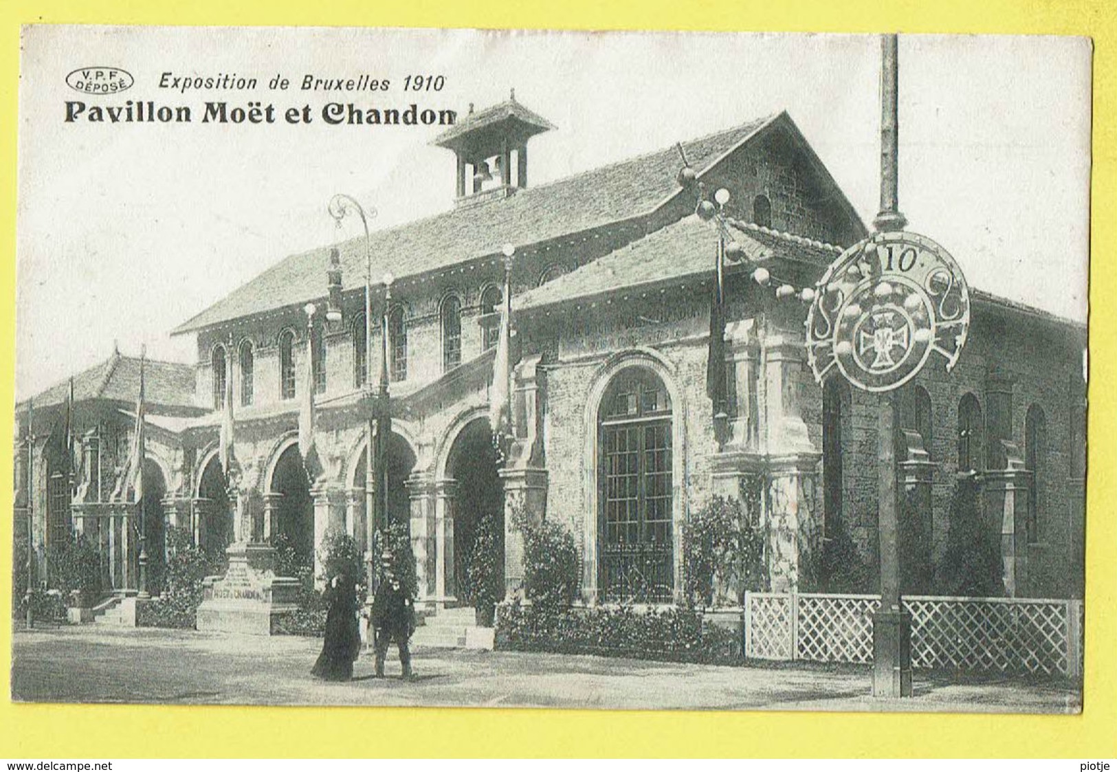 * Brussel - Bruxelles - Brussels * (V.P.F. - Préaux Frères à Ghlin) Exposition Expo 1910 Pavillon Moët Chandon Champagne - Wereldtentoonstellingen