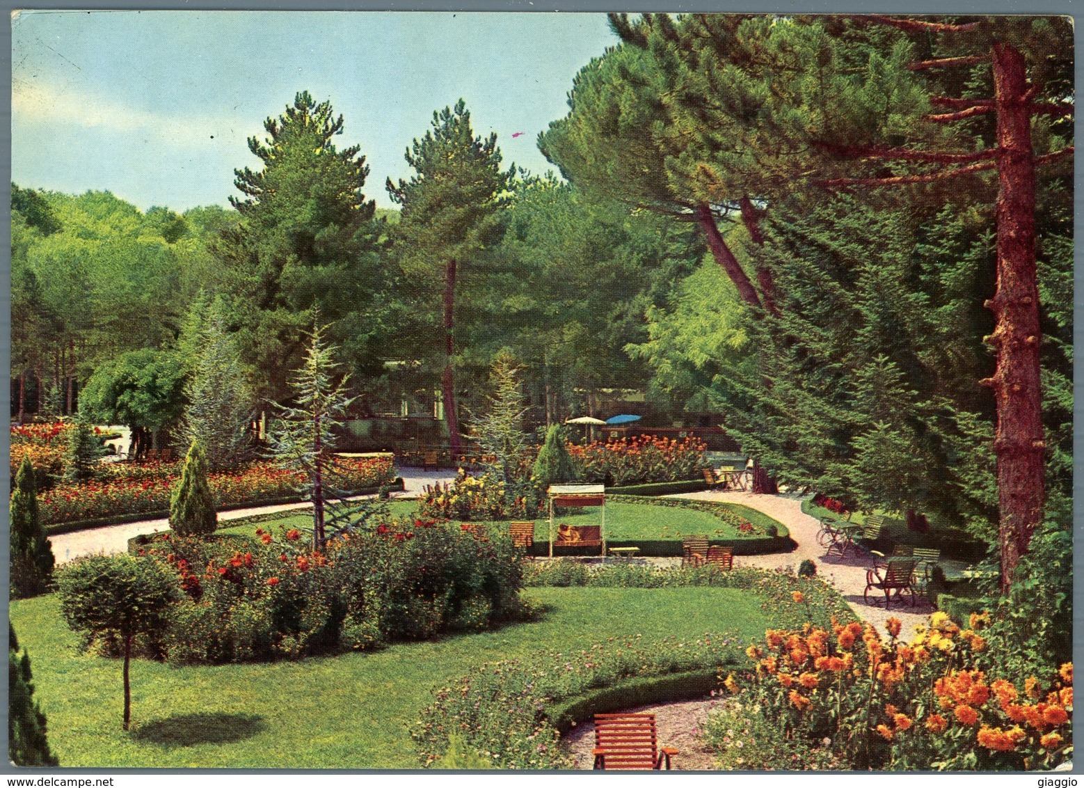 °°° Cartolina N.822 Fiuggi Fonte Anticolana Il Parco Viaggiata °°° - Frosinone