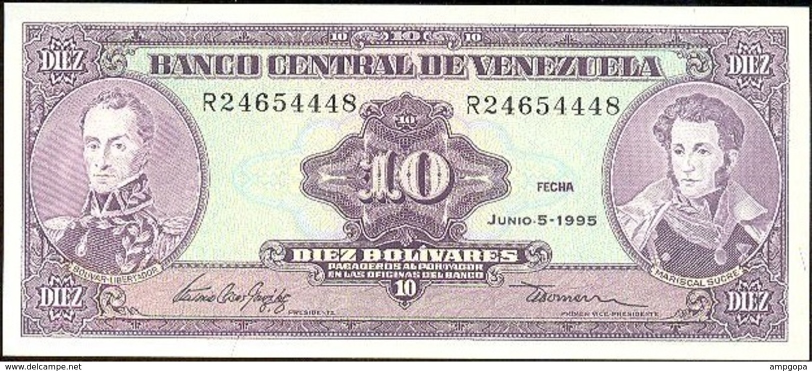 Venezuela 10 Bolívares 5-6-1995 Pk 61 D UNC - Venezuela