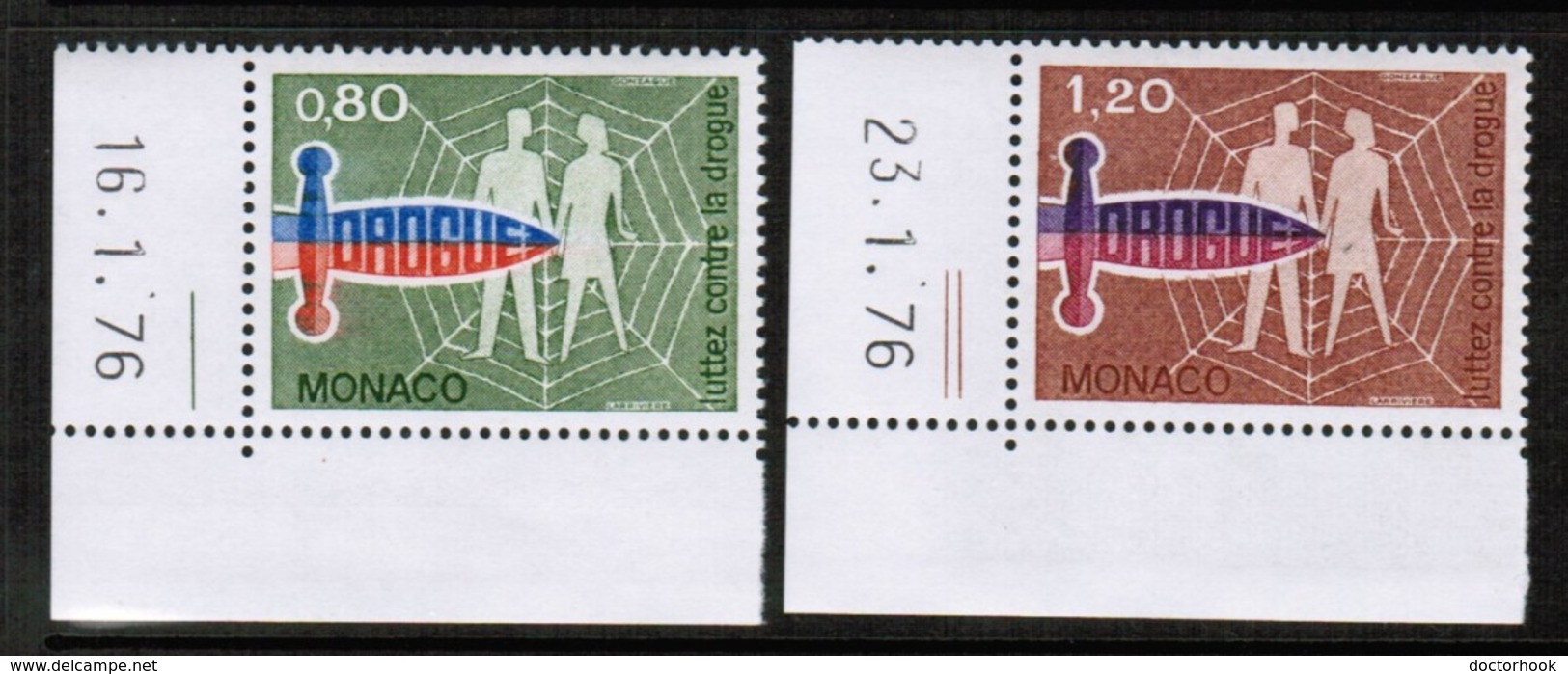 MONACO  Scott # 1045-6** VF MINT NH (Stamp Scan # 489) - Unused Stamps