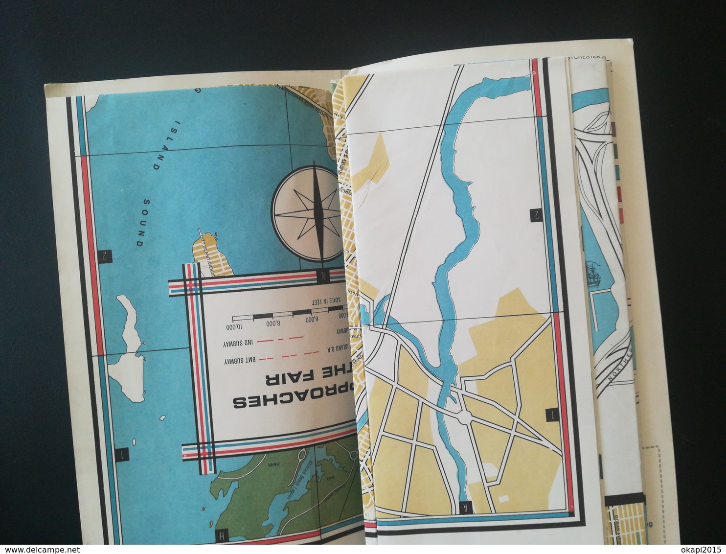 OFFICIAL SOUVENIR MAP NEW YORK WORLD'S FAIR 1964 / 1965 VIEUX PLAN EXPOSITION AMÉRIQUE DU Nord VIEUX PAPIERS CARTES - Autres Plans