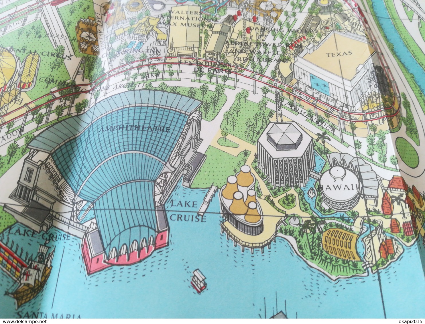 OFFICIAL SOUVENIR MAP NEW YORK WORLD'S FAIR 1964 / 1965 VIEUX PLAN EXPOSITION AMÉRIQUE DU Nord VIEUX PAPIERS CARTES