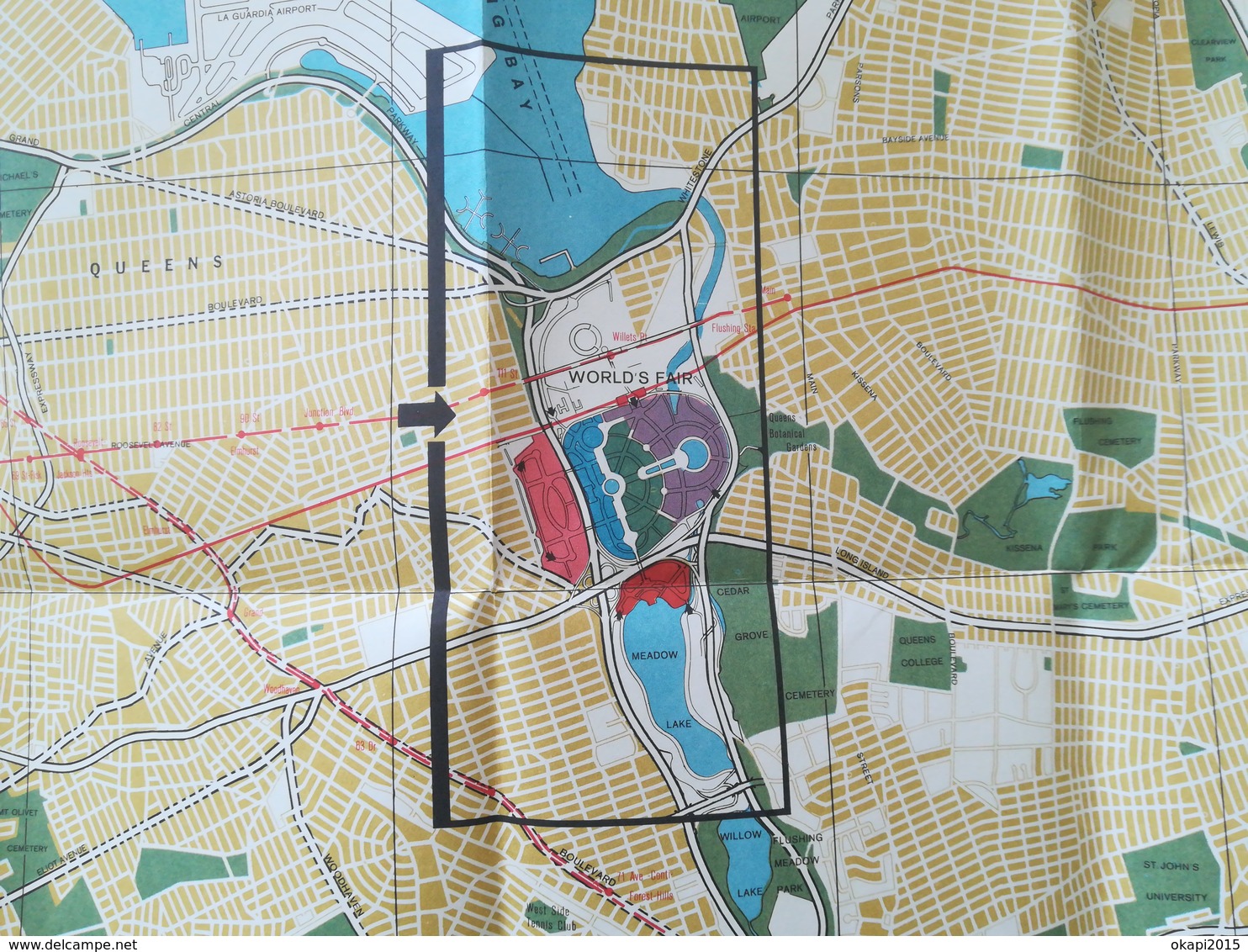 OFFICIAL SOUVENIR MAP NEW YORK WORLD'S FAIR 1964 / 1965 VIEUX PLAN EXPOSITION AMÉRIQUE DU Nord VIEUX PAPIERS CARTES