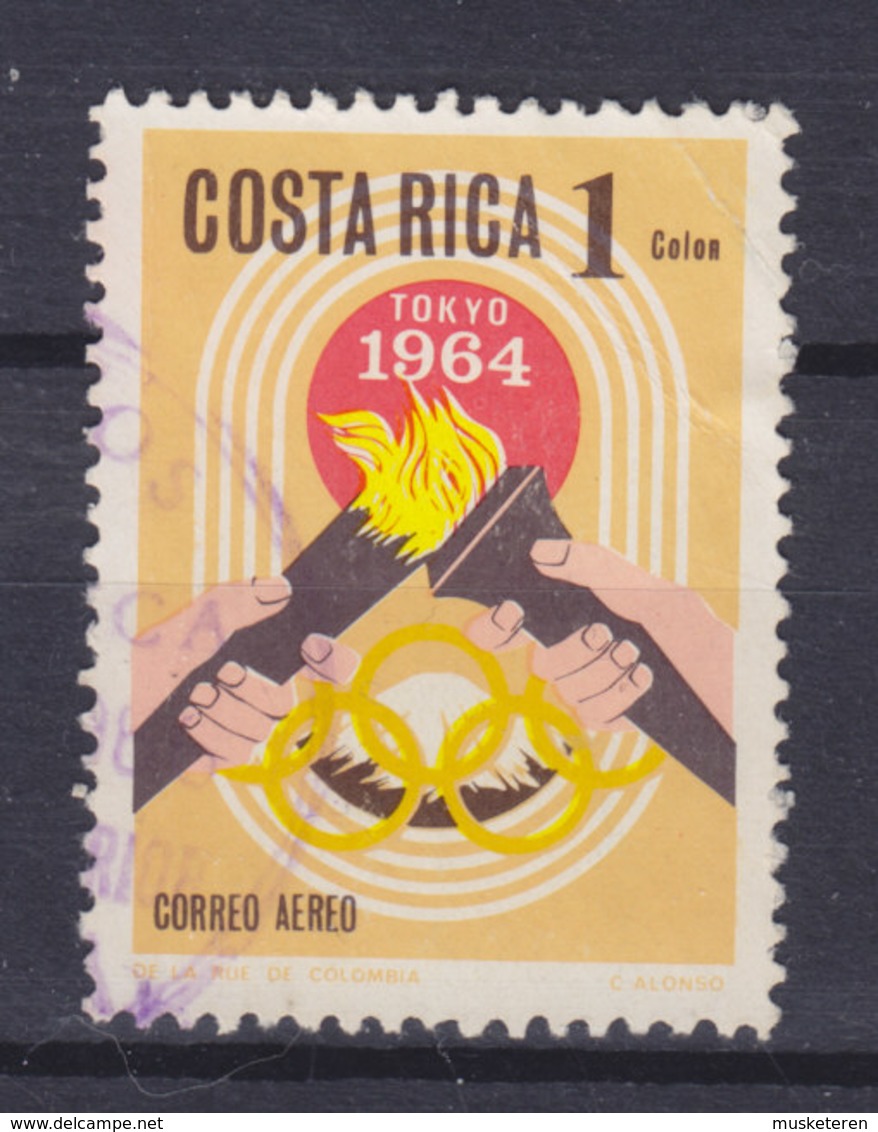 Costa Rica 1964 Mi. 673 A     1 Col Olympische Sommerspiele, Tokio Olympischen Feuer - Costa Rica