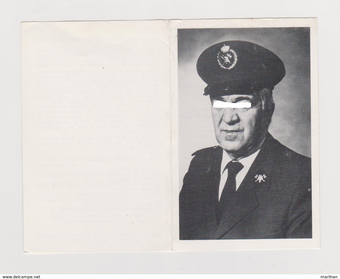 DOODSPRENTJE DOBBELS RAPHAEL ECHTGENOOT VANDEKERCKHOVE OOIGEM IZEGEM (1926 - 1991) BRANDWEER Met FOTO - Images Religieuses