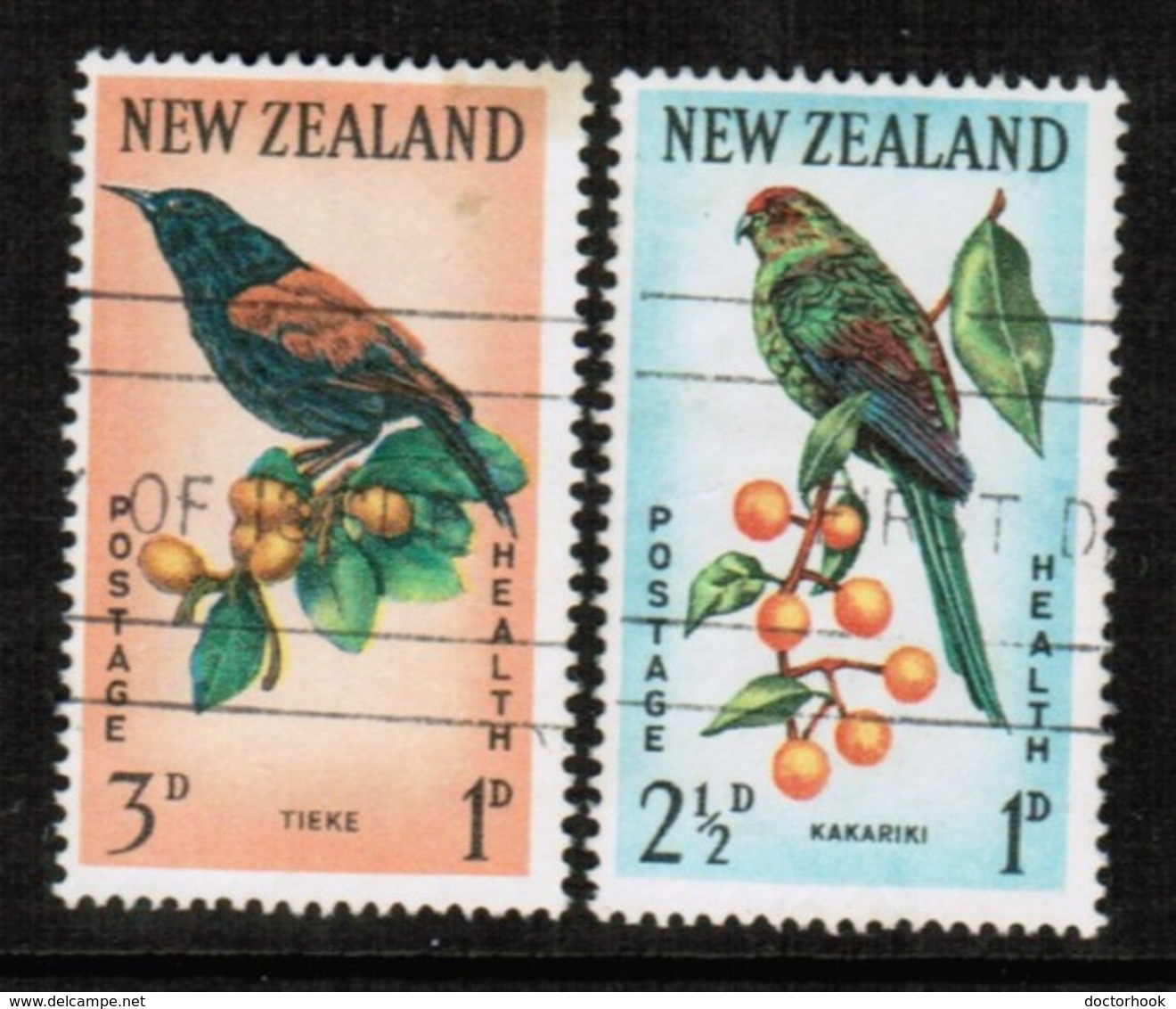 NEW ZEALAND  Scott # B 63-4 VF USED (Stamp Scan # 489) - Used Stamps