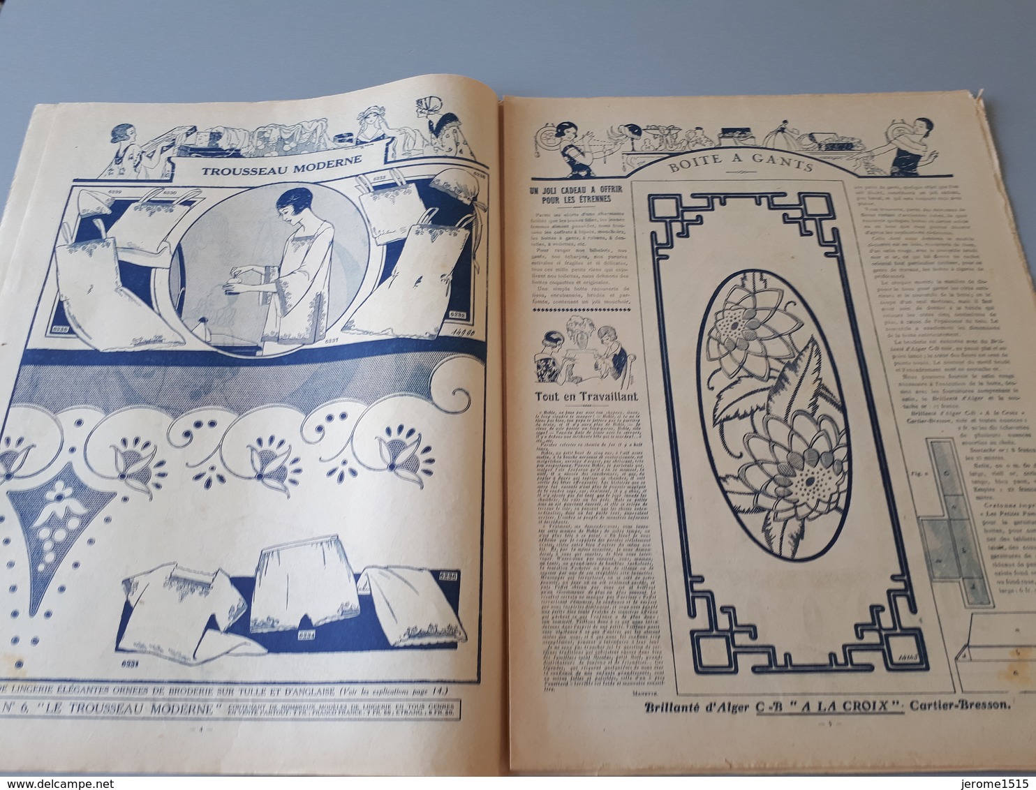 Revue Ancienne Broderie Mon Ouvrage 1925 N° 68  & - Zeitschriften & Kataloge