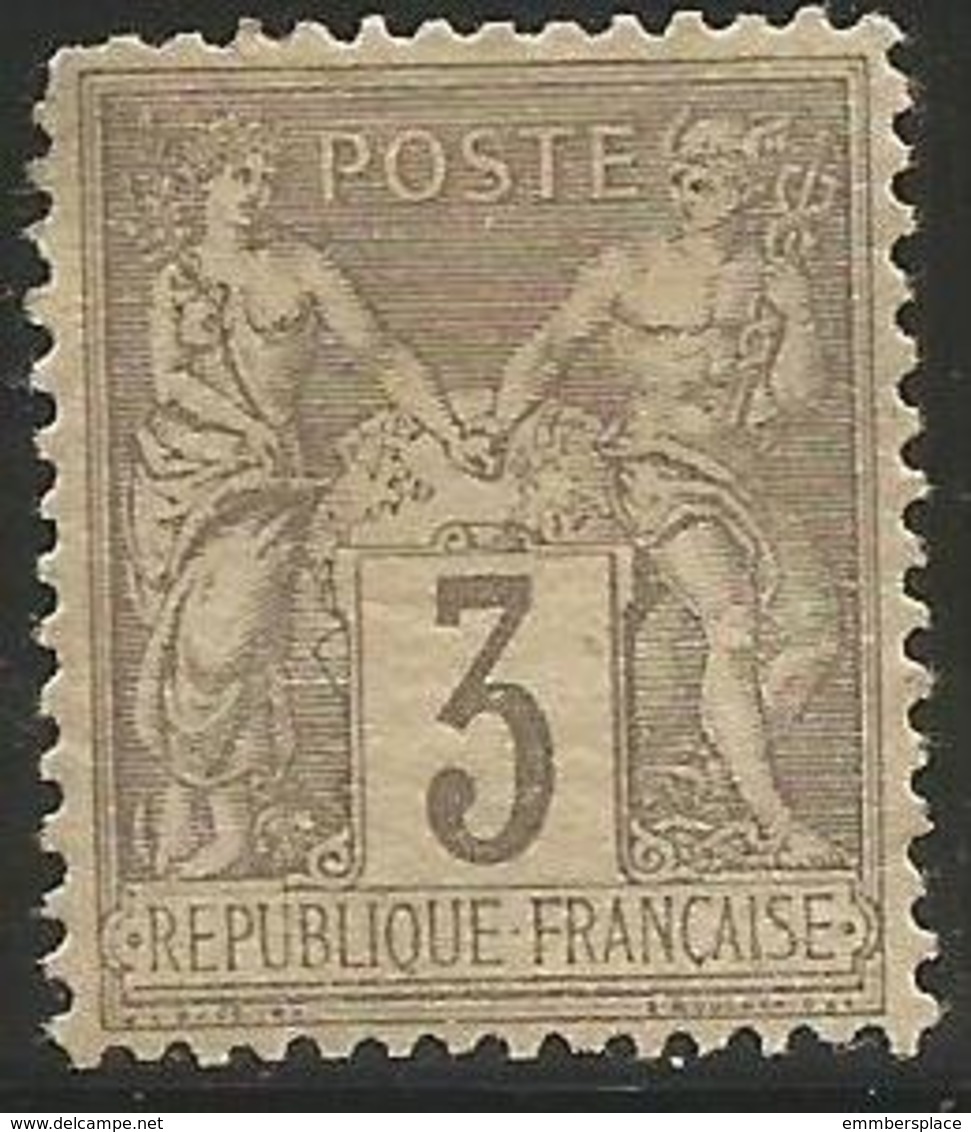 France - 1880 Sage 3c MH *   Sc 97 - 1876-1898 Sage (Type II)