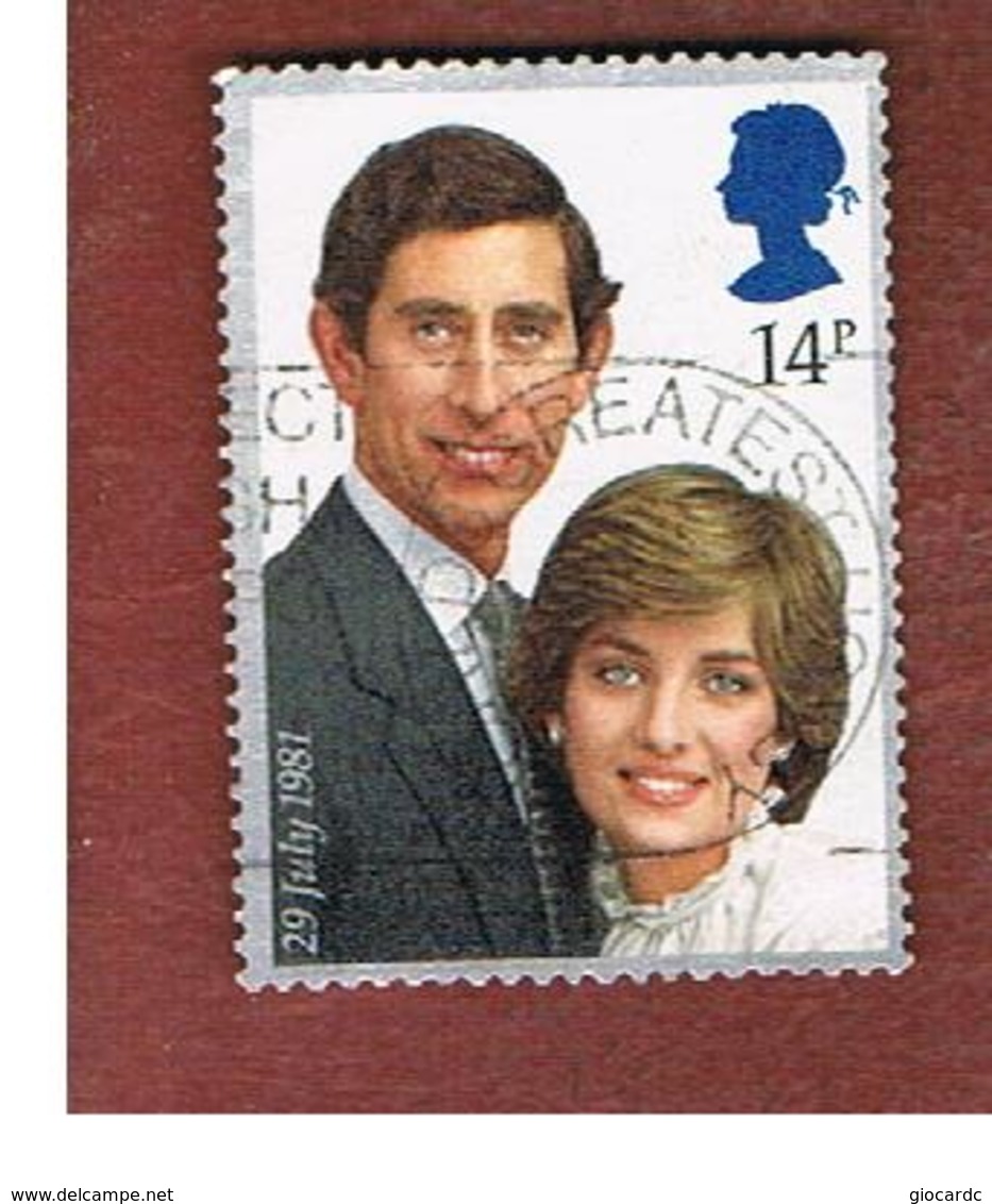 GRAN BRETAGNA (UNITED KINGDOM) -  SG 1160 -  1981  ROYAL WEDDING: CHARLES & DIANA    - USED - Usati