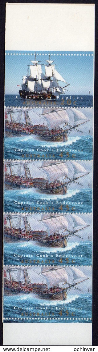 AUSTRALIA, 1995 HM BARK ENDEAVOUR BOOKLET MNH - Mint Stamps