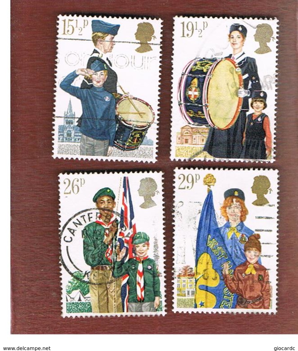 GRAN BRETAGNA (UNITED KINGDOM) -  SG 1179.1182 -  1982 YOUTH ORGANIZATION   (COMPLET SET OF 4)    - USED - Usati