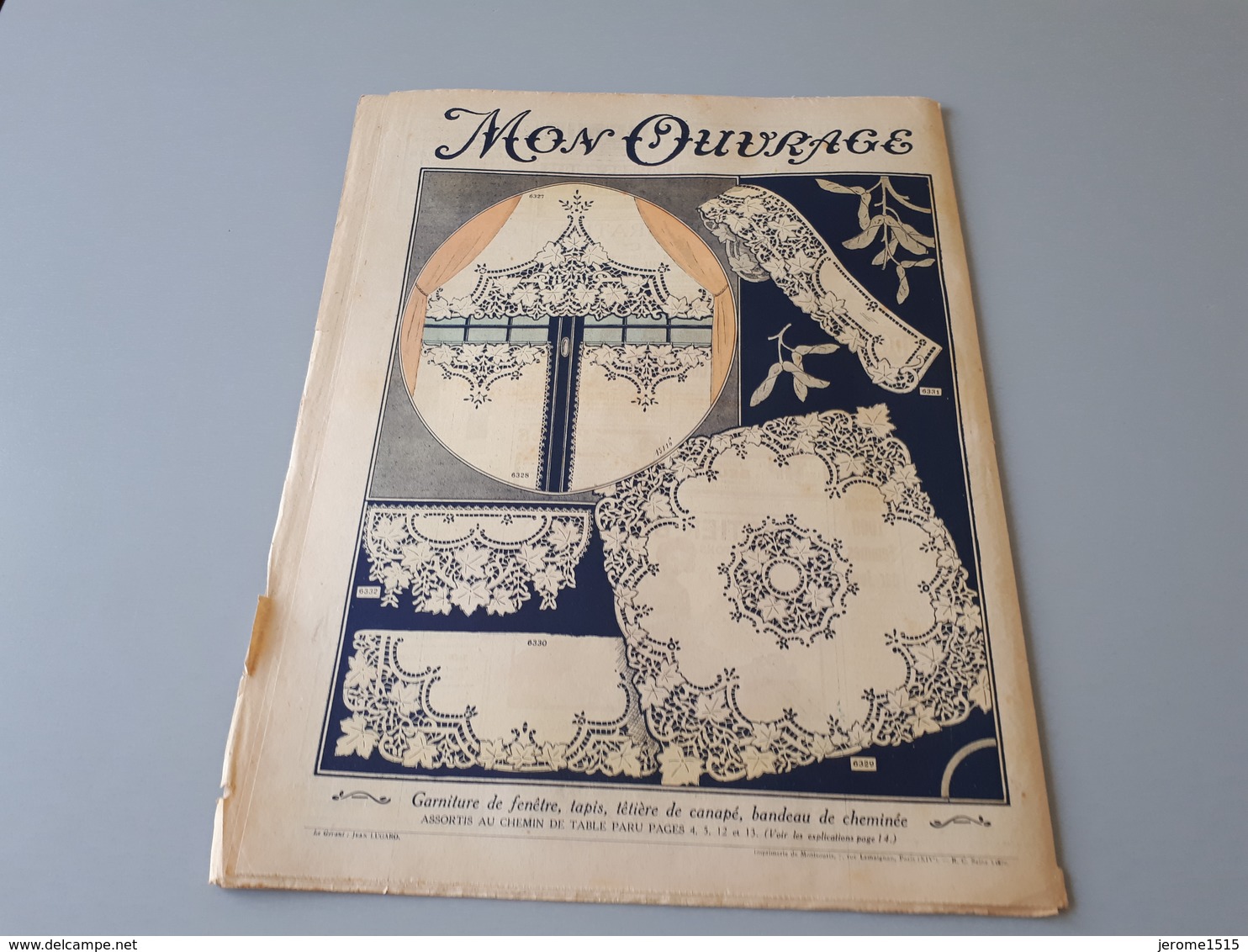 Revue Ancienne Broderie Mon Ouvrage 1925 N° 65  & - Magazines & Catalogues