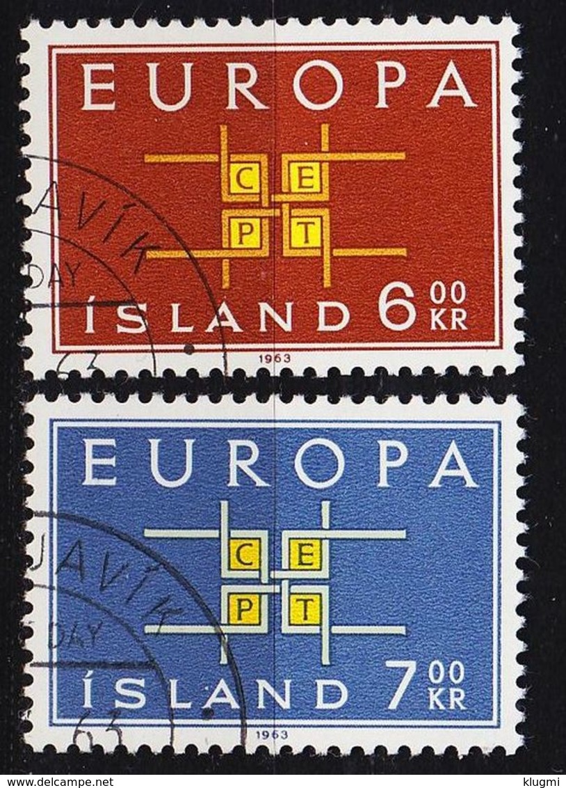 ISLAND ICELAND [1963] MiNr 0373-74 ( O/used ) CEPT - Gebruikt