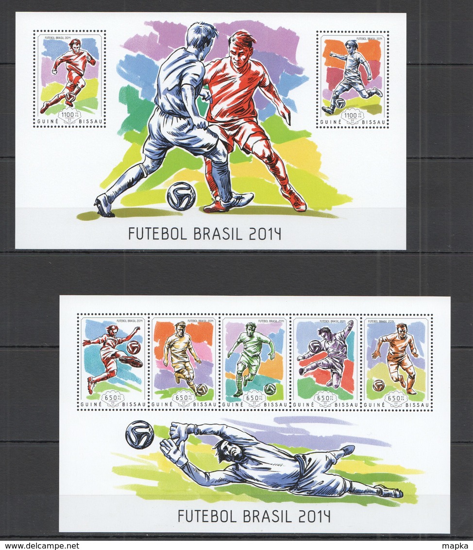 VV268 2014 GUINE GUINEA-BISSAU SPORT FOOTBALL WOLRD CUP BRAZIL 2014 KB+BL MNH - 2014 – Brasilien