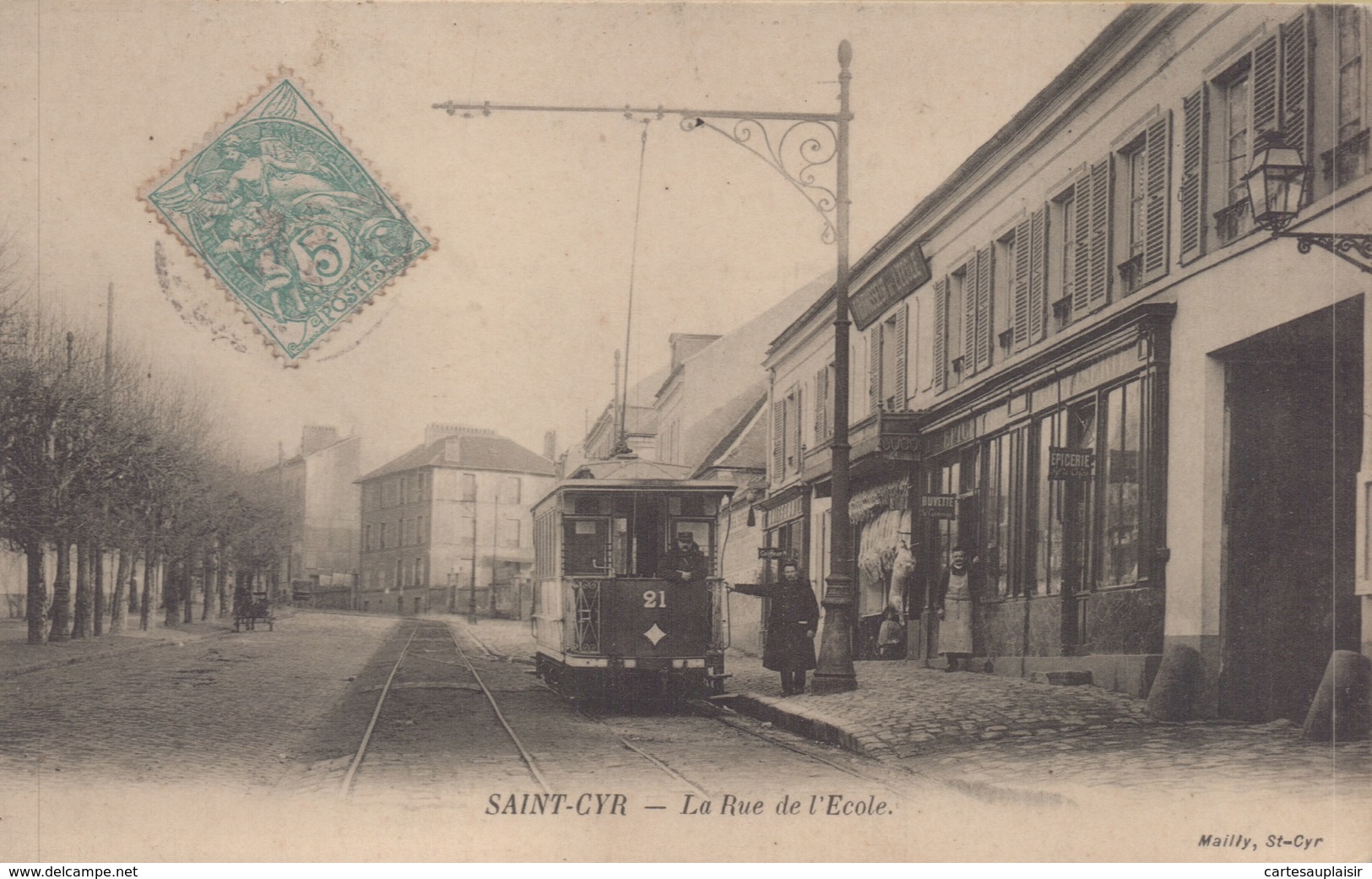 St. Cyr-l'Ecole : La Rue De L'Ecole - St. Cyr L'Ecole