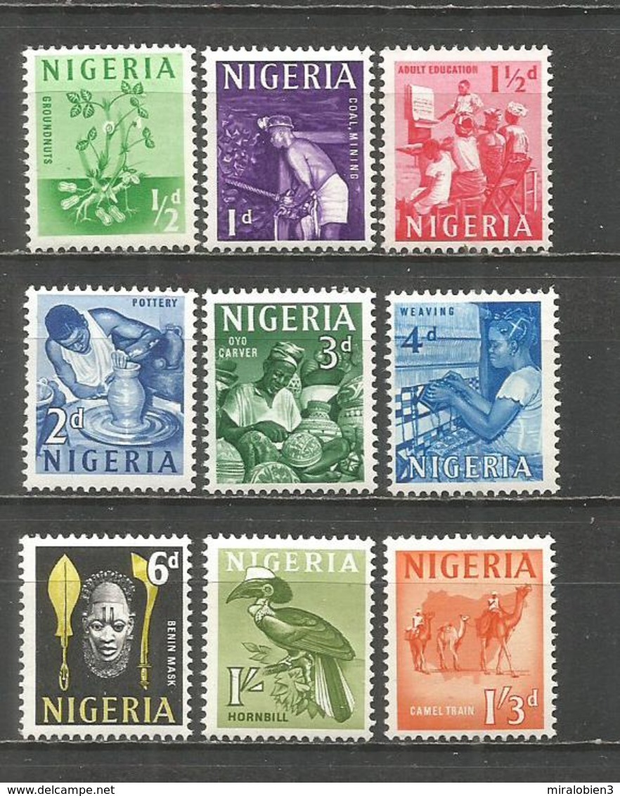 NIGERIA 1961 YVERT NUM. 97/105 ** NUEVOS SIN FIJASELLOS - Nigeria (1961-...)