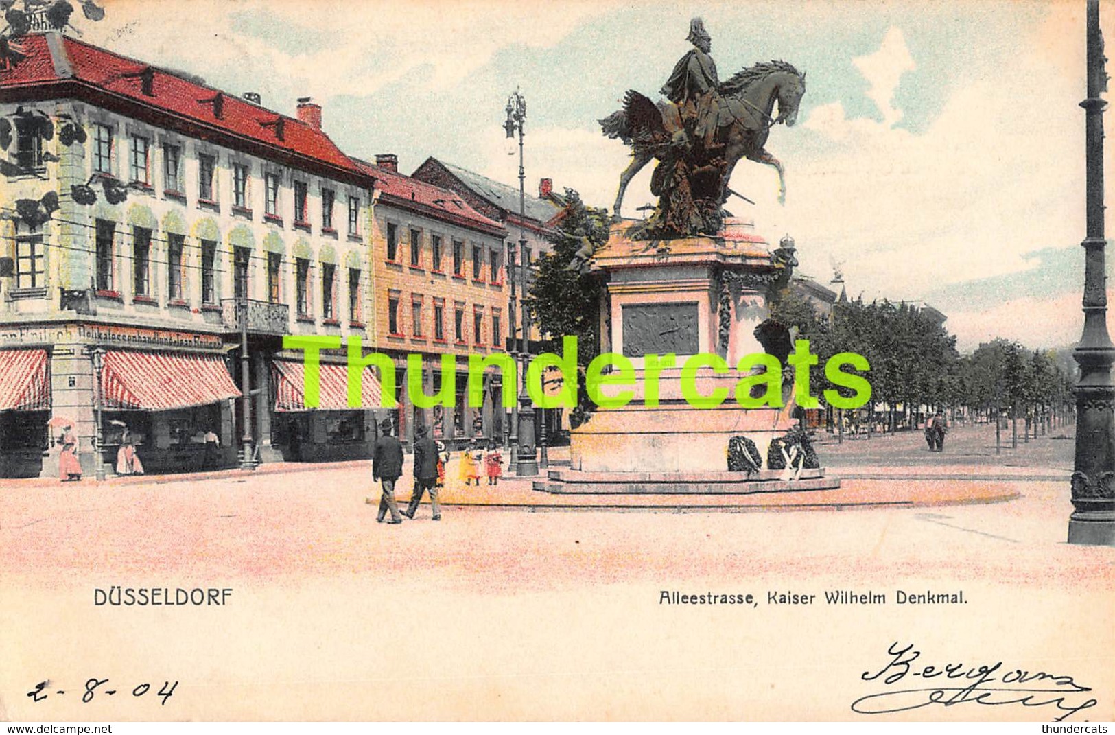 CPA DUSSELDORF ALLEESTRASSE KAISER WILHELM DENKMAL - Duesseldorf