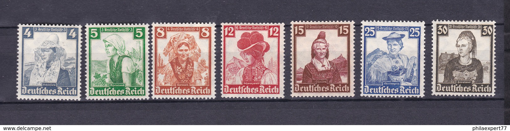 Deutsches Reich - 1935 - Michel Nr. 589/90+592/96 - Ungebr. - Ungebraucht