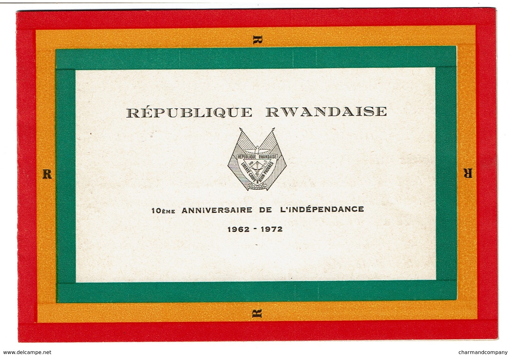 Rwanda - Place De L'Indépendance - Invitation à Nyamirambo 10è Anniversaire De L'Indépendance 1962-1972 - 3 Scans - Rwanda