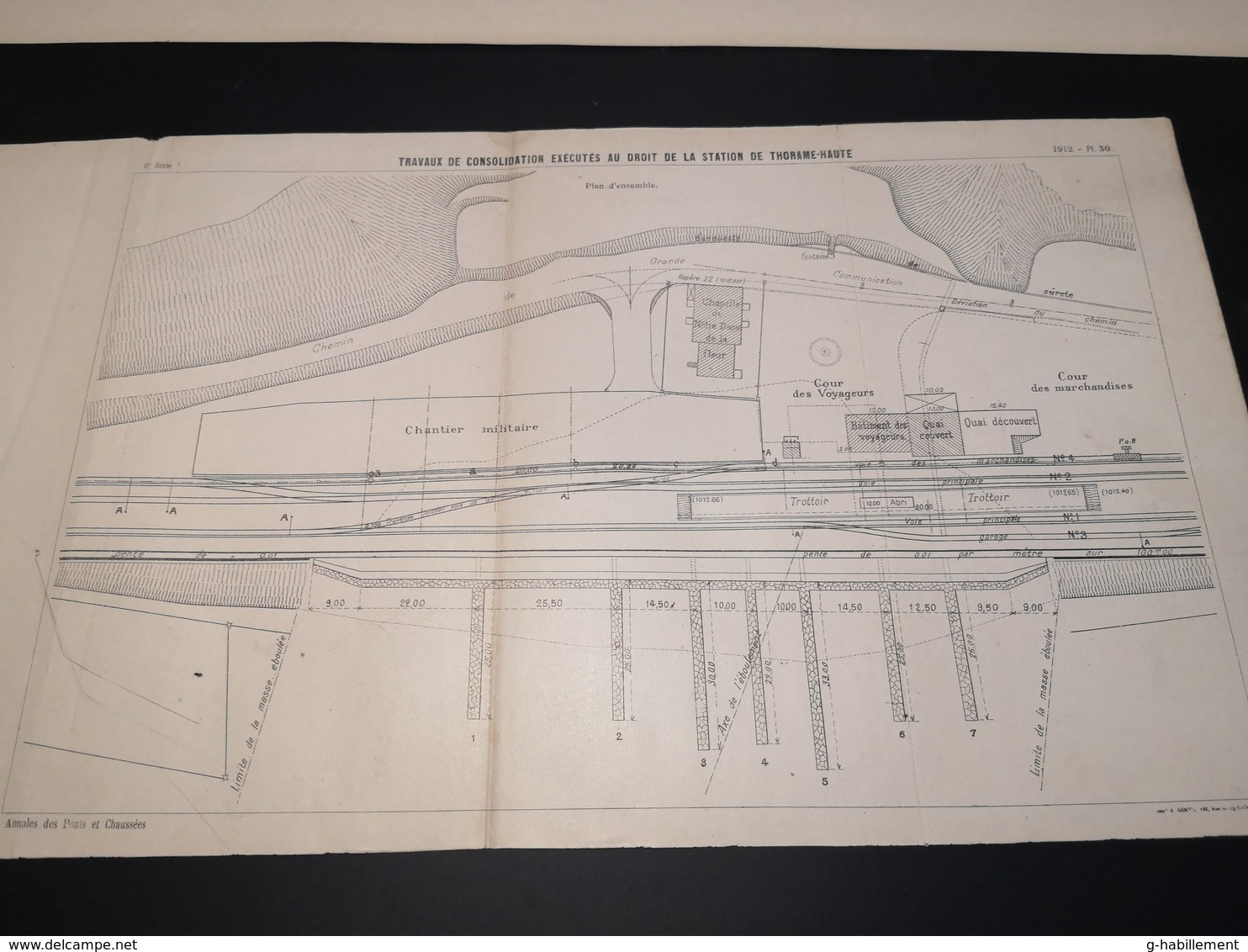 ANNALES PONTS Et CHAUSSEES (Dep 04) - Plan De Consolidation De La Station De Thorame-Haute - Imp A.Gentil 1912 (CLF16) - Travaux Publics