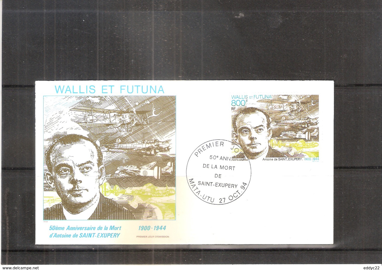 FDC Wallis & Futuna - Antoine De Saint-Exupery - 1900-1944  (à Voir) - Avions