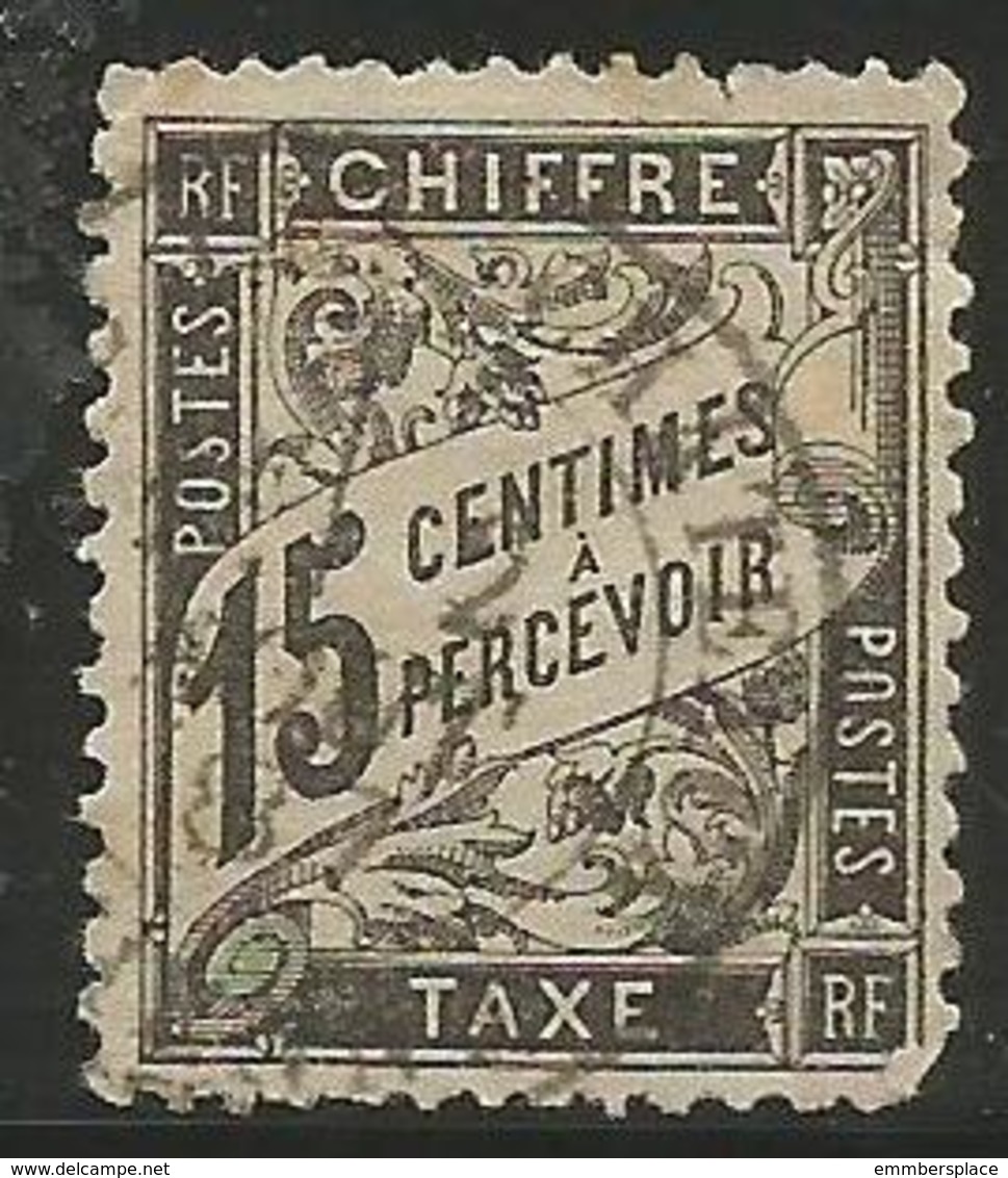 France - 1882 Postage Due 15c Used   Sc J17 - 1859-1959 Used