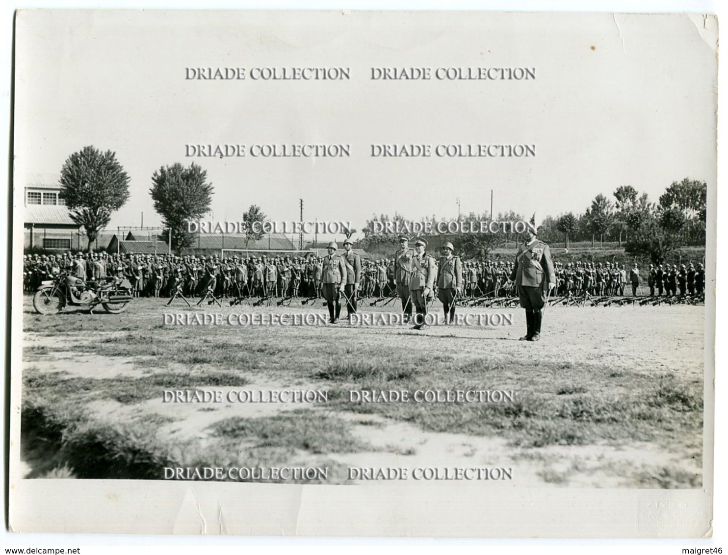 FOTOGRAFIA ESERCITAZIONI MILITARI AL CAMPO FARNESE CAMPO SPORTIVO DATURI PIACENZA ANNI '30 FOTO STUDIO G. CROCE - Guerra, Militari