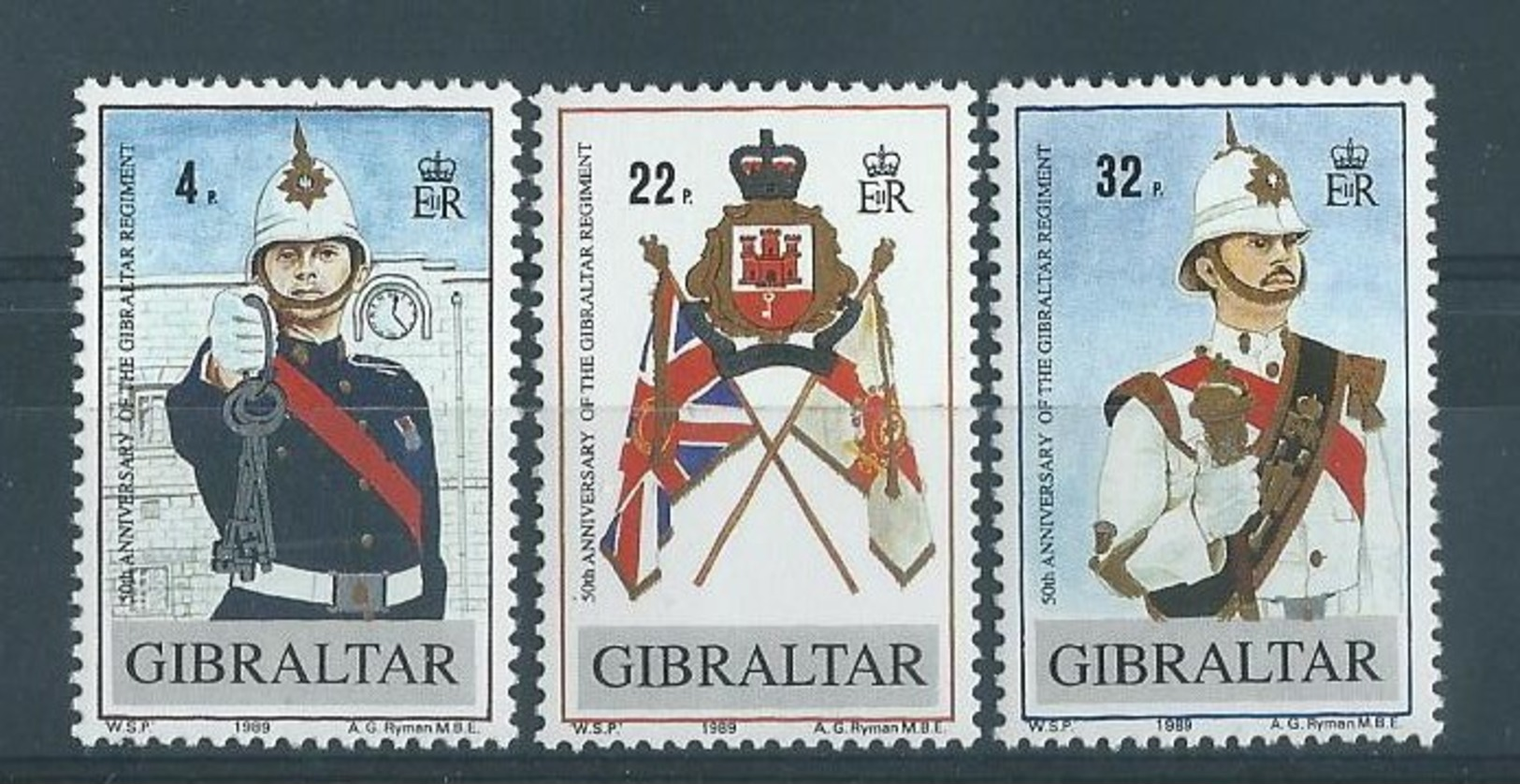 Timbre-Poste GIBRALTAR Série N°: 575/77** - Gibilterra