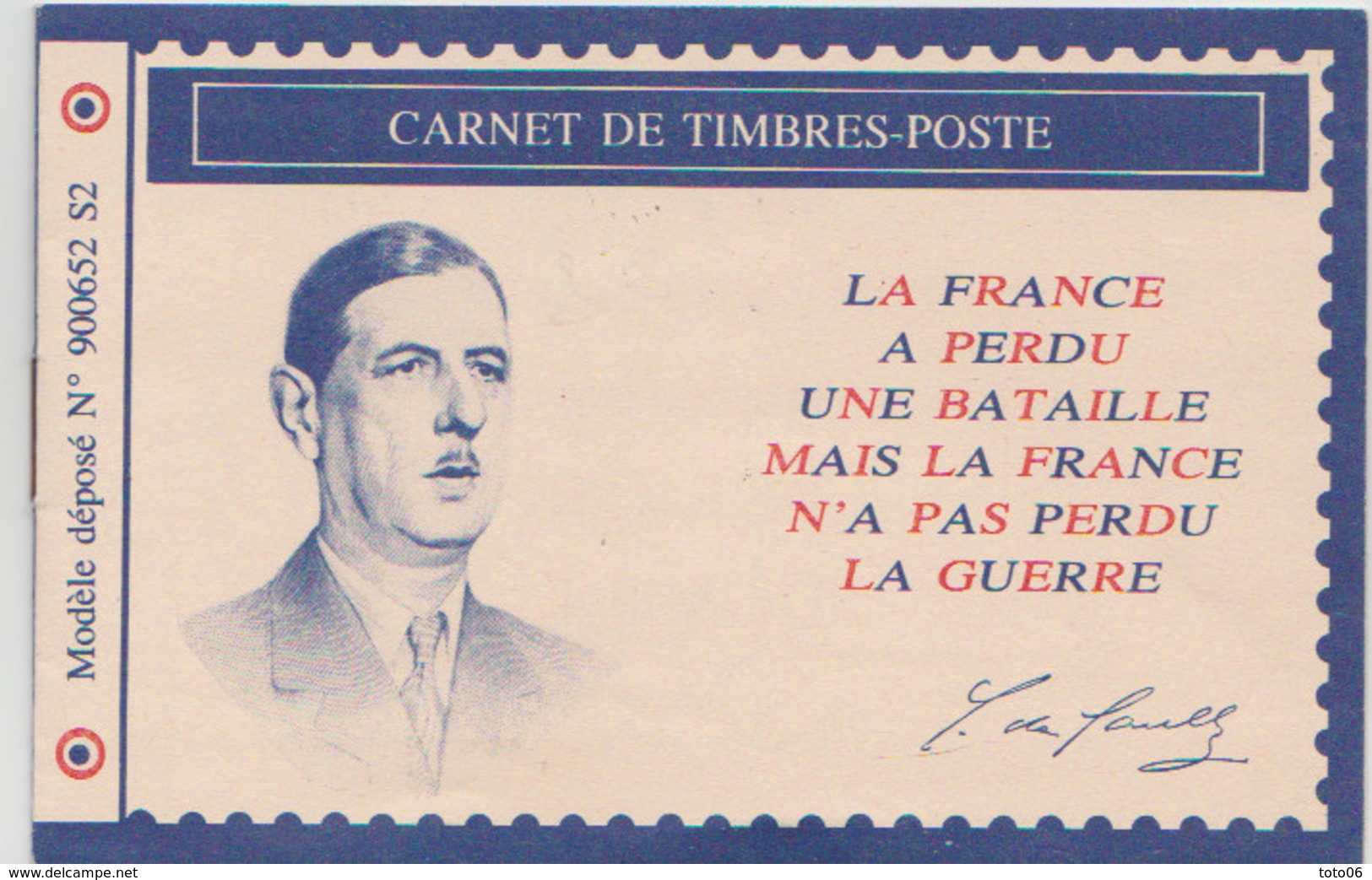 France, Carnet Centenaire De La Nayissance Du Général De Gaulle, 1990. - Blocs & Carnets