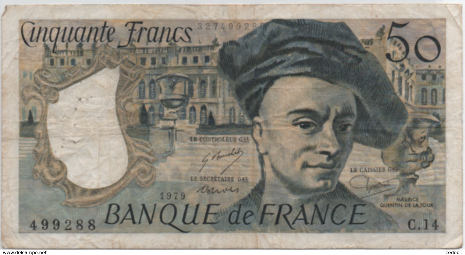 50 FRANCS QUENTIN DE LA TOUR  1979  SERIE C.14 - 50 F 1976-1992 ''Quentin De La Tour''