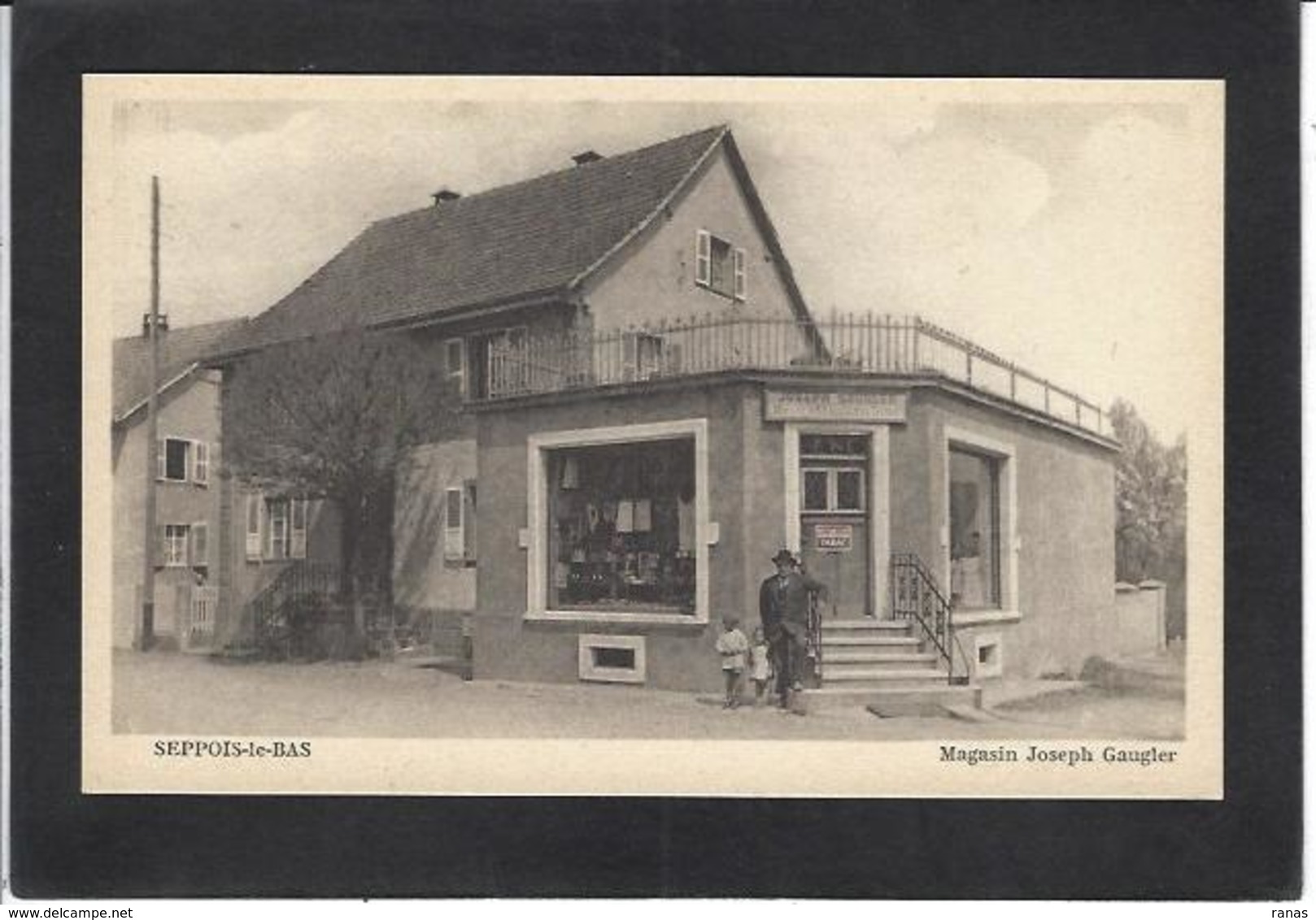 CPA Haut Rhin 68 Seppois Le Bas Commerce Shop Front - Sonstige & Ohne Zuordnung