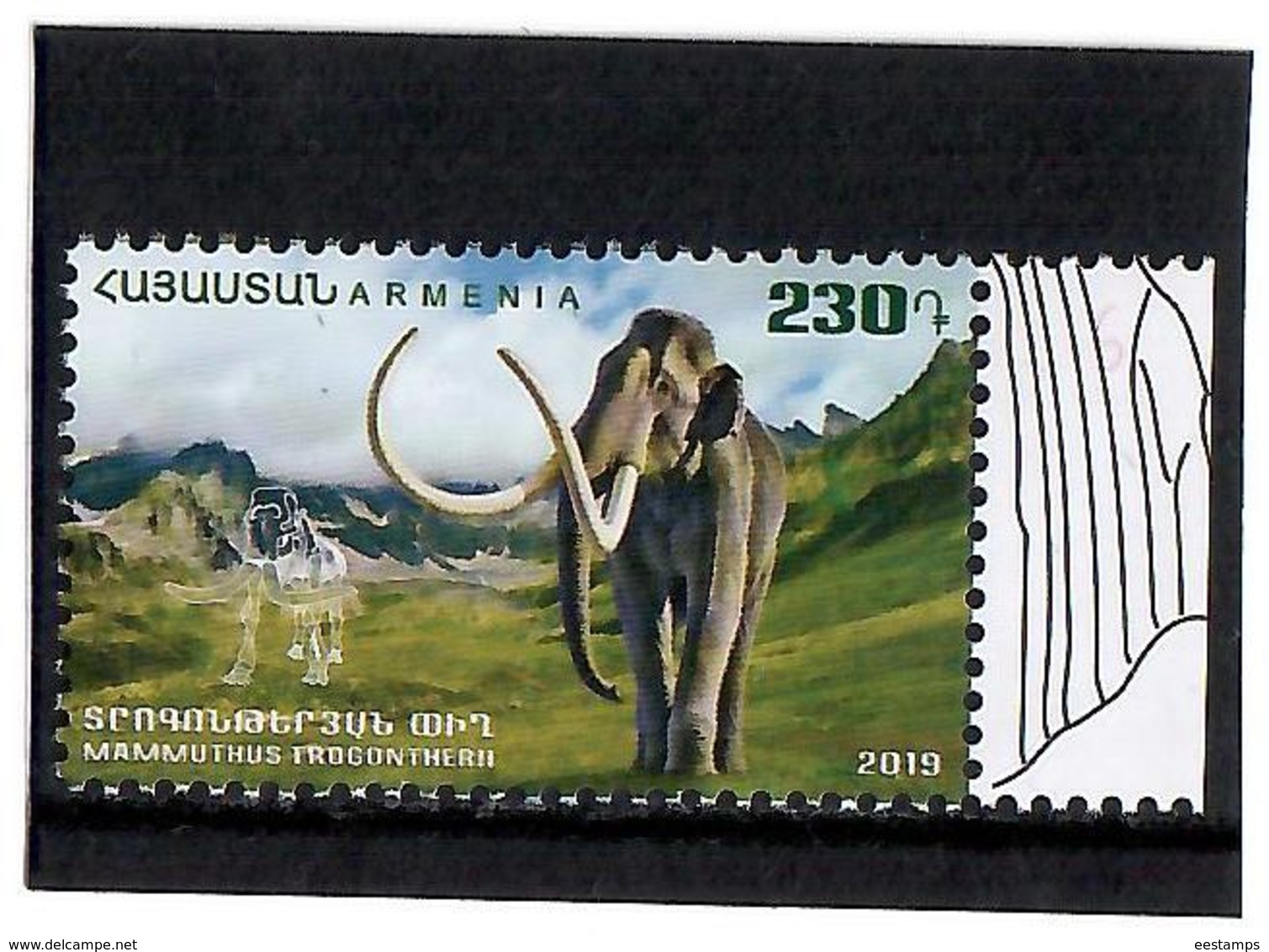 Armenia .2019 Flora And Fauna Of The Ancient World Mammuthus Trogontherii Geologic(Mountains).1v:230 - Armenien