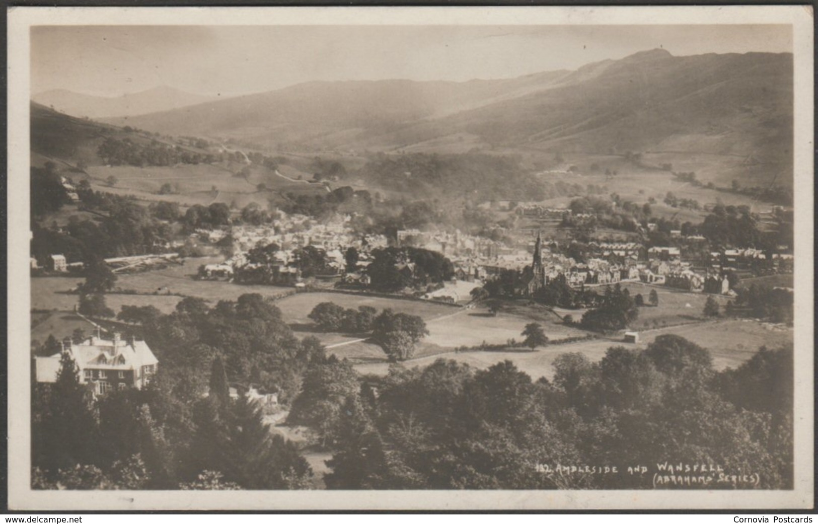 Ambleside And Wansfell, Westmorland, 1911 - Abraham RP Postcard - Ambleside