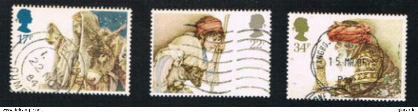 GRAN BRETAGNA (UNITED KINGDOM) -  SG 1267.1271  -  1984 CHRISTMAS  - USED - Usati