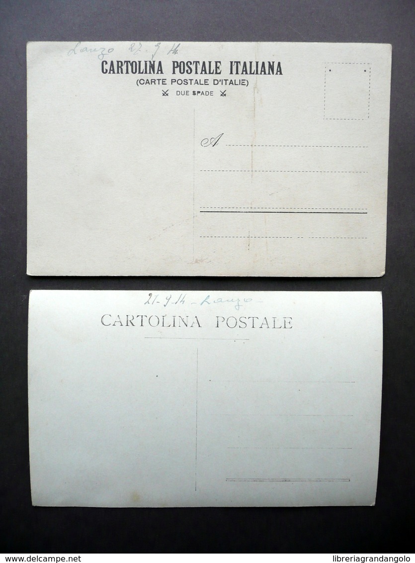 Due Fotocartoline Originali Lanzo Piemonte 1914 Animate Storia Locale - Other & Unclassified