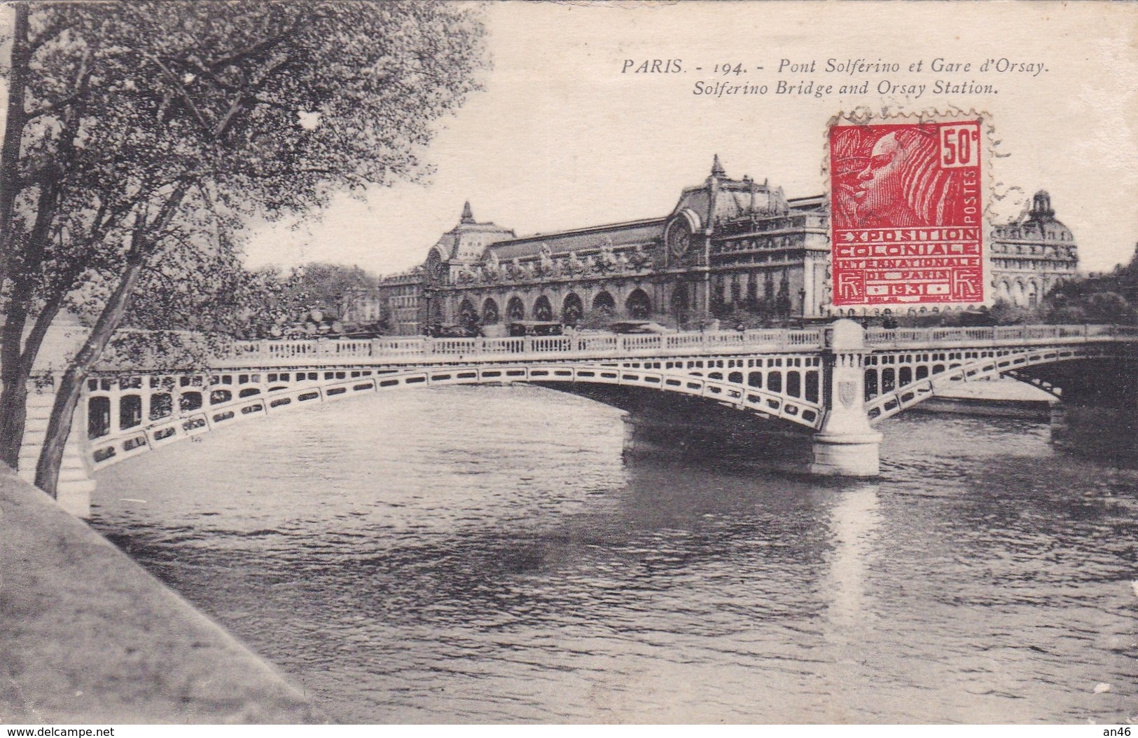 PARIS PONT SOLFERINO ET GARE D'ORSAY  VG   AUTENTICA 100% - Ponti