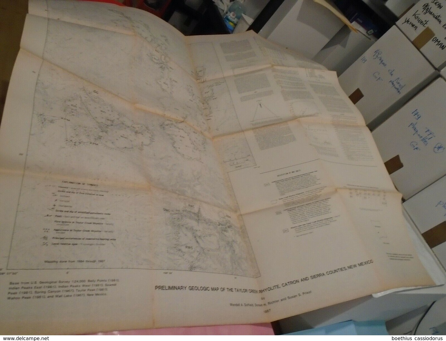 U.S. GEOLOGICAL SURVEY Preliminary Geologic Map Of The Taylor Creek Rhyolite, Catron And Sierra Counties, New Mexico - Autres & Non Classés