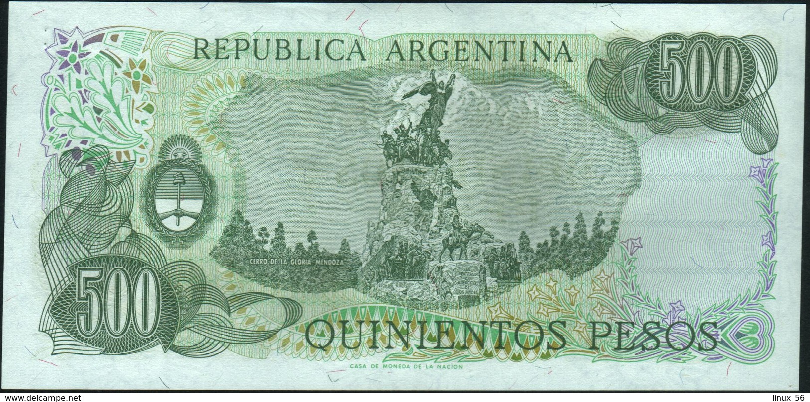 ARGENTINA - 500 Pesos Nd.(1977-1982) {series C} UNC P.303 C - Argentine